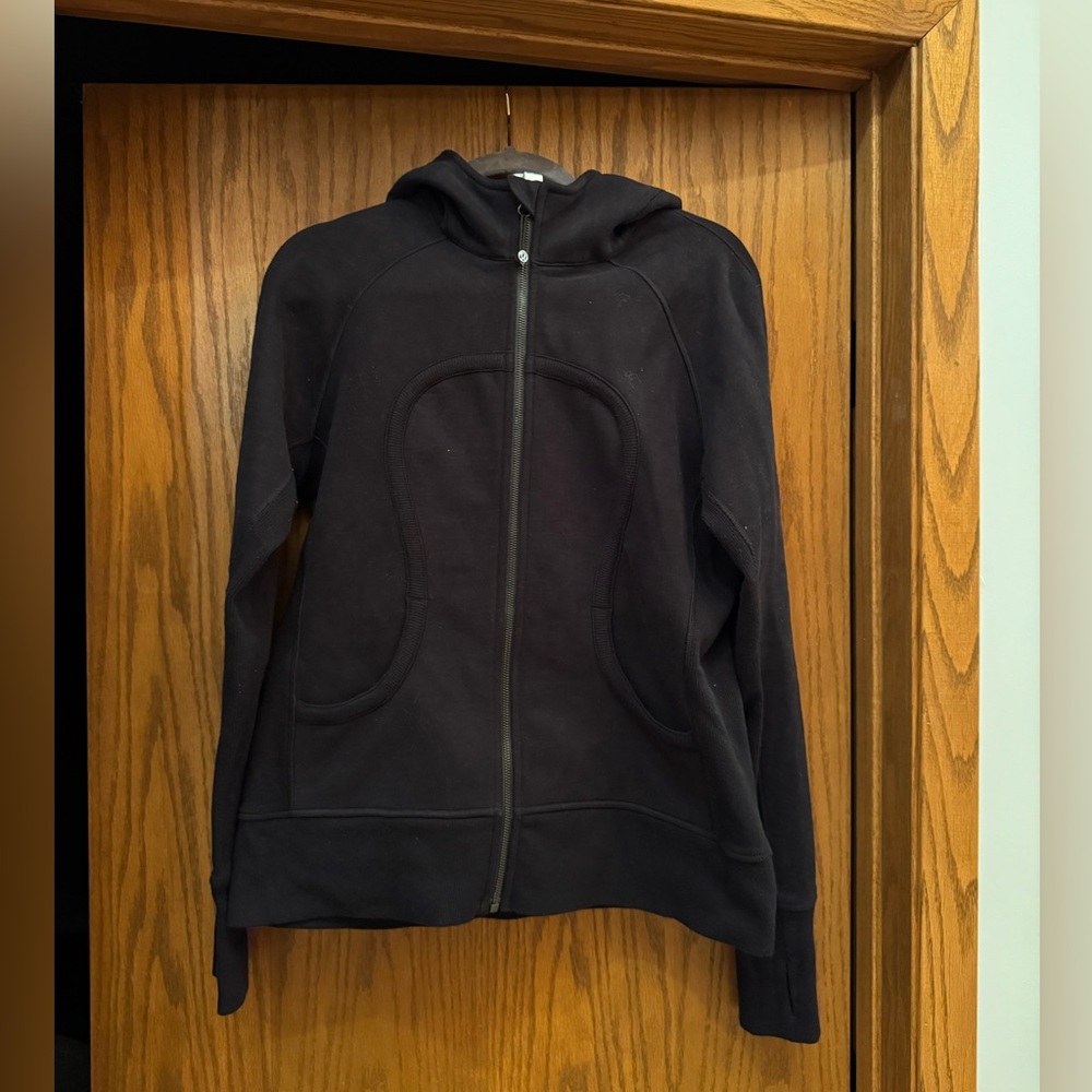 Black - womens - full zip scuba hoodie  - lululemon